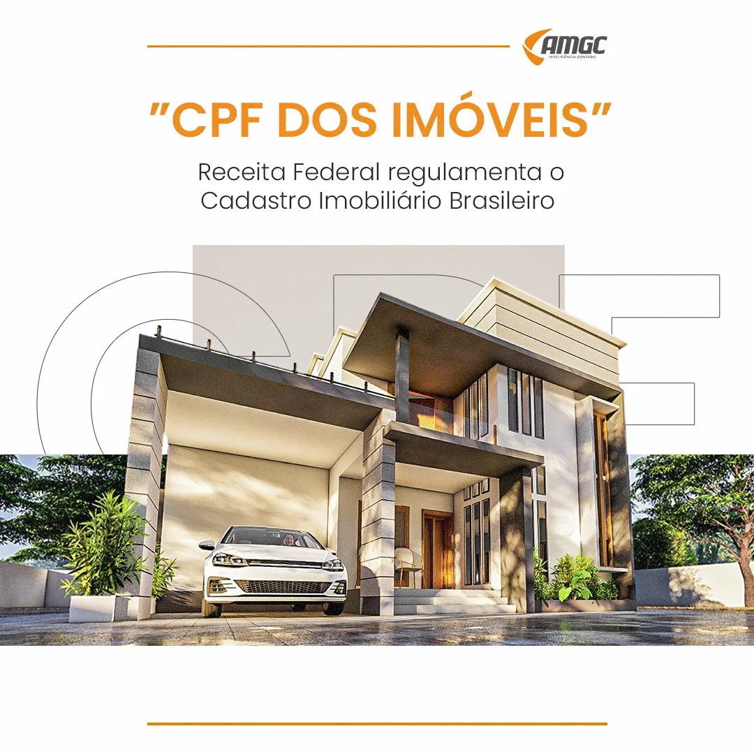 Render de casa moderna em post da AMGC sobre o CPF dos Imóveis e o Cadastro Imobiliário Brasileiro