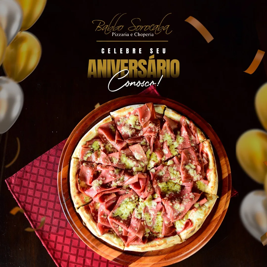 Peça de aniversário — Babbo Sorocaba