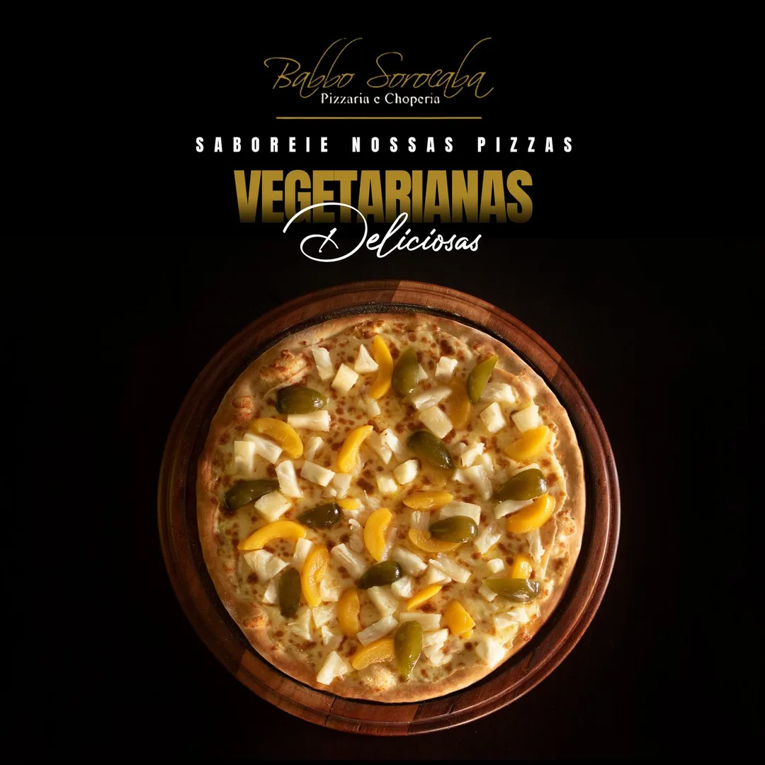 Peça de pizzas vegetarianas — Babbo Sorocaba