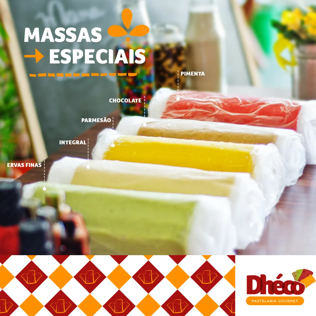 Peça sobre massas especiais — Dhéco Pastelaria