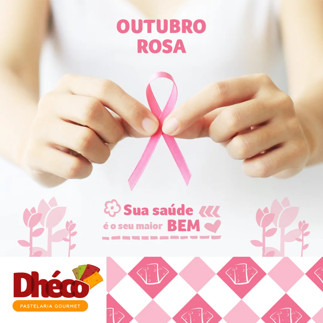 Peça de Outubro Rosa — Dhéco Pastelaria