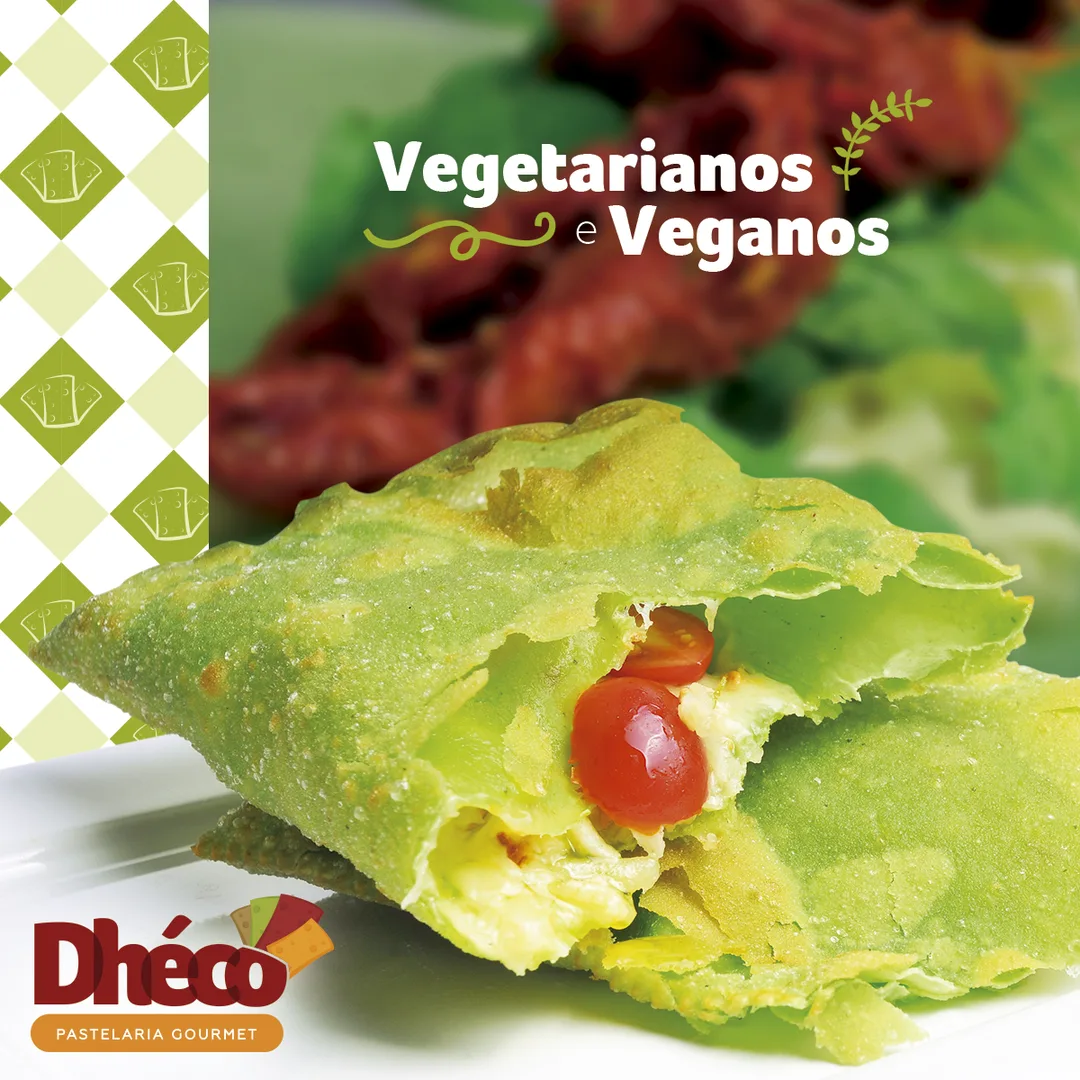 Peça para vegetarianos e veganos — Dhéco Pastelaria