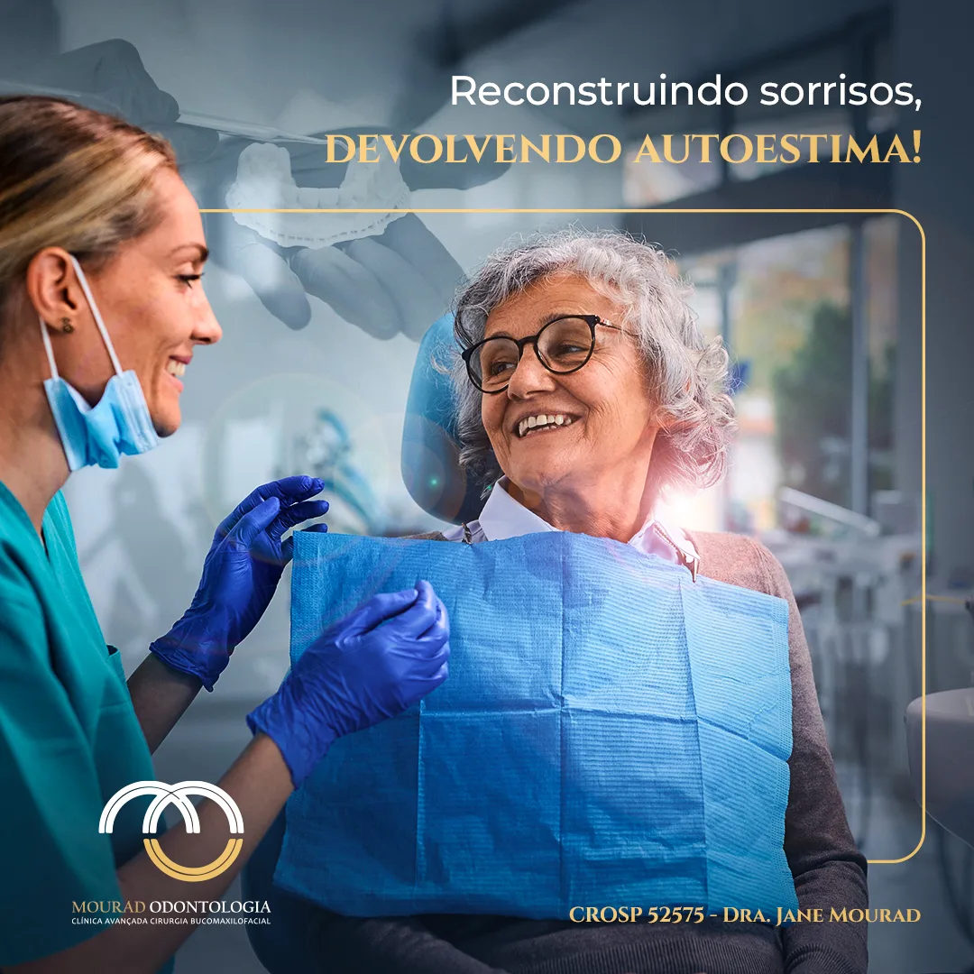 Post sobre prótese maxilofacial — Mourad Odontologia