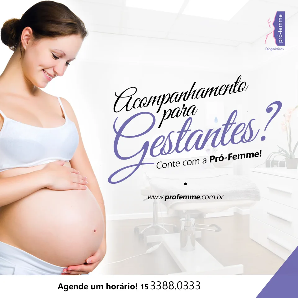 Peça sobre acompanhamento para gestantes — Pró-Femme