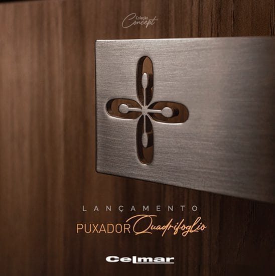 Criado por designers inspirados nas últimas tendências italianas, o novo puxador possui em sua forma nosso logo Quadrifoglio.